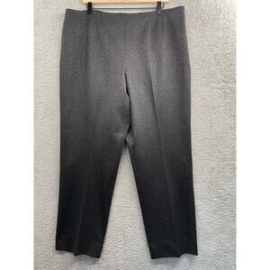 TOMMY HILFIGER Ponte Knit Pants Womens 16 Gray Stretch Side Zip Career Office